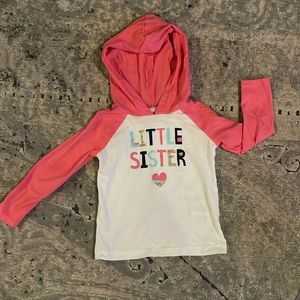 Carters shirt w/ hood, glitter